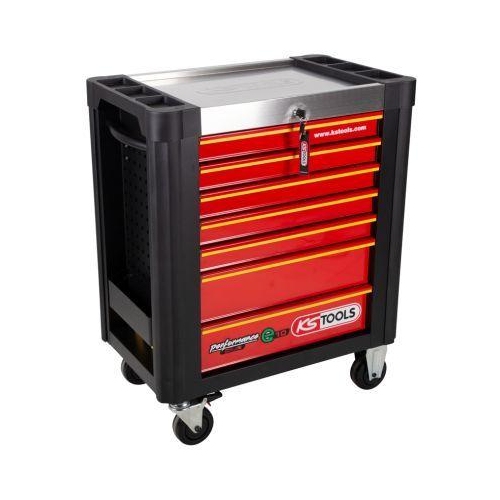 PERFORMANCEplus e10 SCHWARZ/ROT Werkstattwagen mit 7 Schubladen KS TOOLS 8730007