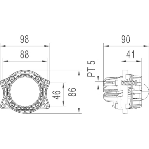 HELLA Fernscheinwerfer 1KL 998 670-051