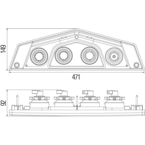 HELLA Heckleuchte 2VP 012 570-171