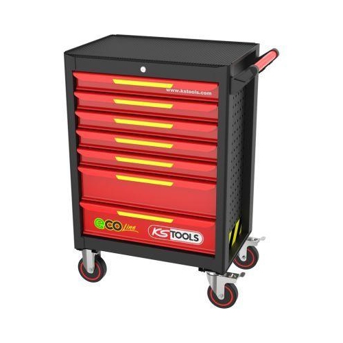 ECOline SCHWARZ/ROT/GELB Werkstattwagen mit 7 Schubladen KS TOOLS 897.1007