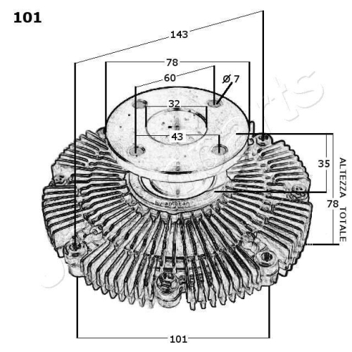 JAPANPARTS Kupplung, K&uuml;hlerl&uuml;fter VC-101