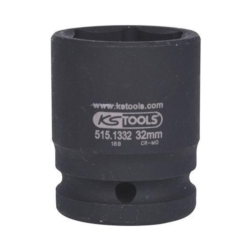 KS Tools 3/4" Sechskant-Kraft-Stecknuss, kurz 515.1332, 32mm