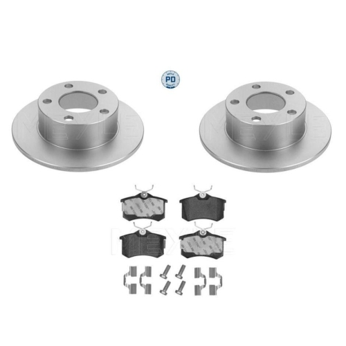 Bremsensatz Meyle Bremsbel&auml;ge + Bremsscheiben Hinterachse Hinten f&uuml;r A6, Passat