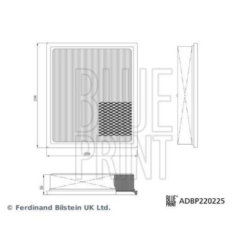 BLUE PRINT Luftfilter ADBP220225