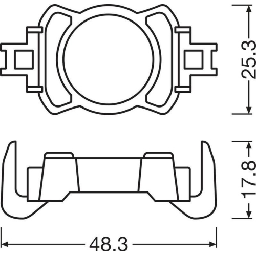 ams-OSRAM Lampenfassung, Hauptscheinwerfer LEDriving&reg; ADAPTER 64210DA10-2HFB