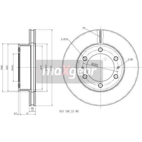 MAXGEAR Bremsscheibe 19-2350