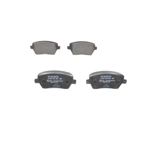 BOSCH Bremsbelagsatz, Scheibenbremse 0 986 494 856