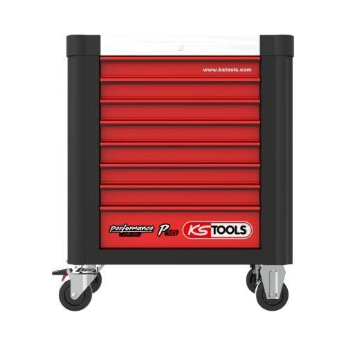 PERFORMANCEplus P10 SCHWARZ/ROT Werkstattwagen mit 8 Schubladen KS TOOLS 8730008