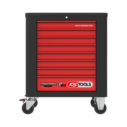 PERFORMANCEplus P15 SCHWARZ/ROT Werkstattwagen mit 8 Schubladen KS TOOLS 8731008