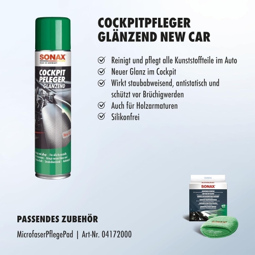 Kunststoffpflegemittel CockpitPfleger New Car SONAX 03563000 400ml Dose
