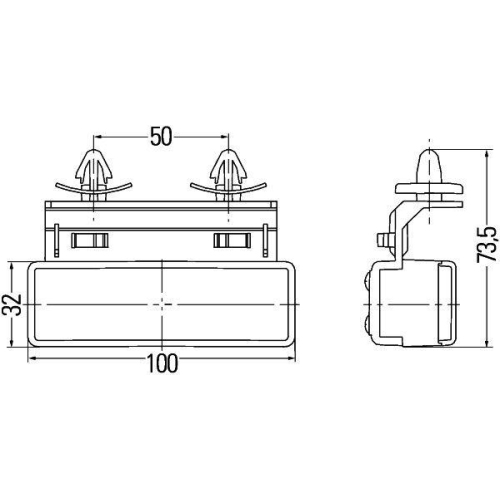HELLA Seitenmarkierungsleuchte 2PS 008 643-021