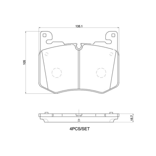 BREMBO Bremsbelagsatz, Scheibenbremse PRIME LINE P 44 030
