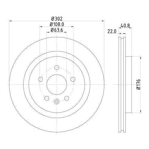 HELLA Bremsscheibe PRO High Carbon 8DD 355 129-551