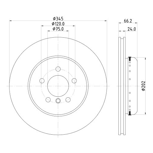 HELLA Bremsscheibe PRO High Carbon 8DD 355 120-851