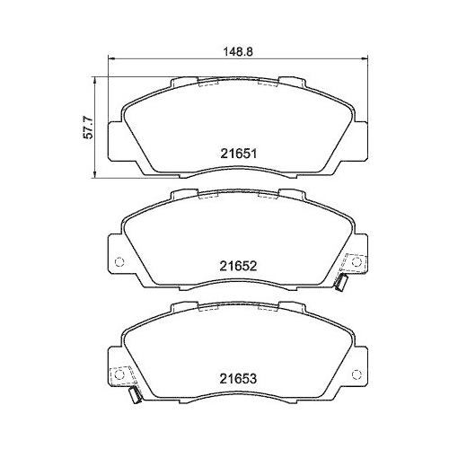 HELLA Bremsbelagsatz, Scheibenbremse 8DB 355 016-441