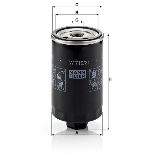 MANN-FILTER &Ouml;lfilter W 719/21