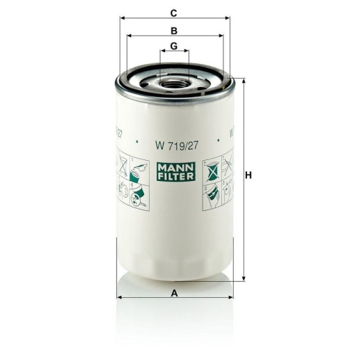 MANN-FILTER &Ouml;lfilter W 719/27
