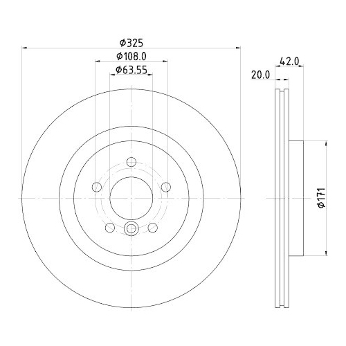 HELLA Bremsscheibe PRO HC 8DD 355 133-211