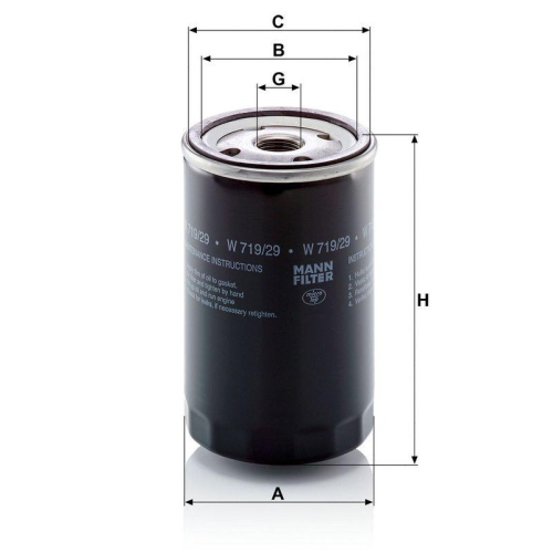 MANN-FILTER &Ouml;lfilter W 719/29