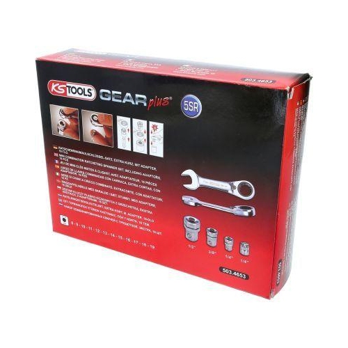 GEARplus Ratschenringmaulschl&uuml;ssel-Satz, kurz, 16-tlg KS TOOLS 503.4653