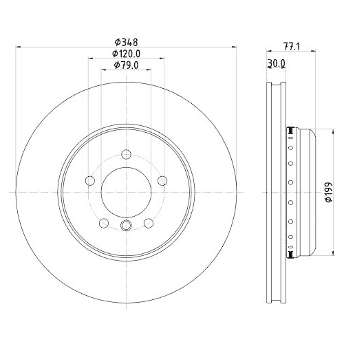 HELLA Bremsscheibe PRO High Carbon 8DD 355 120-981