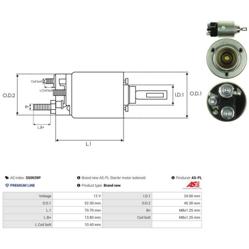 AS-PL Magnetschalter, Starter AS SS0039P