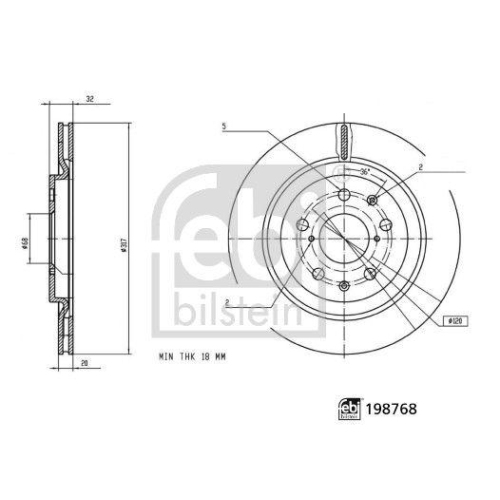 FEBI BILSTEIN Bremsscheibe 198768