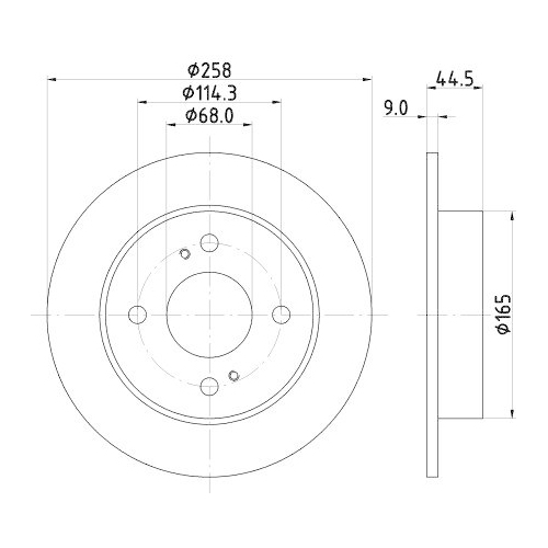 HELLA Bremsscheibe 8DD 355 105-171