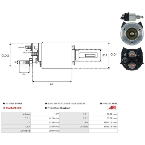 AS-PL Magnetschalter, Starter AS SS0104