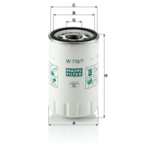 MANN-FILTER &Ouml;lfilter W 719/7