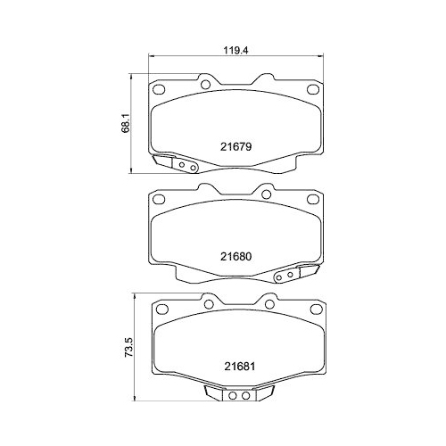 HELLA Bremsbelagsatz, Scheibenbremse 8DB 355 016-401