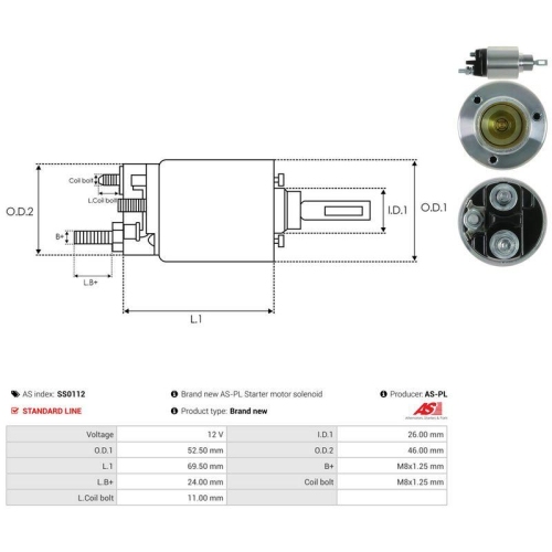 AS-PL Magnetschalter, Starter AS SS0112