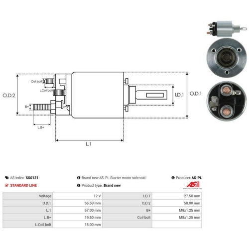 AS-PL Magnetschalter, Starter AS SS0121