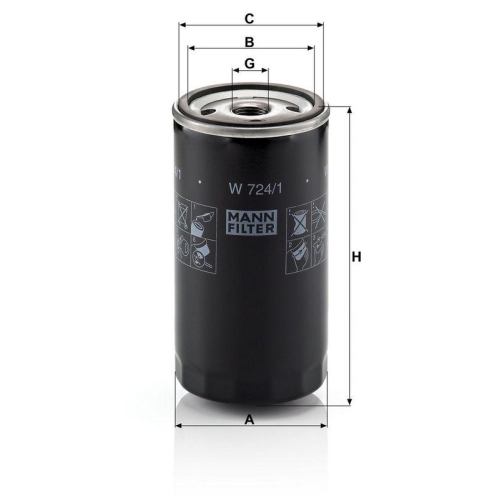 MANN-FILTER &Ouml;lfilter W 724/1
