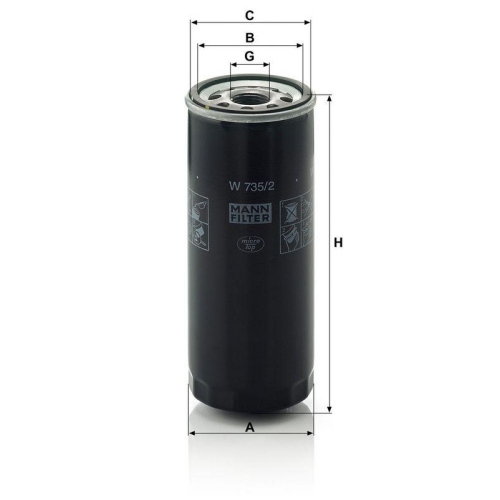 MANN-FILTER &Ouml;lfilter W 735/2