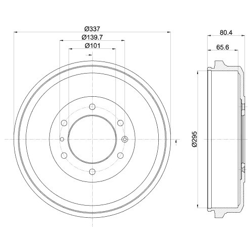 HELLA Bremstrommel 8DT 355 302-661