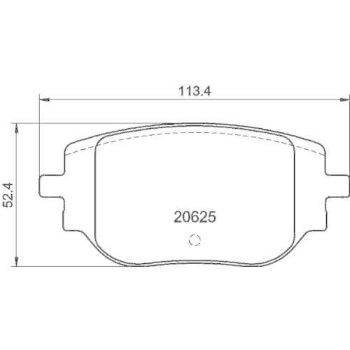 HELLA Bremsbelagsatz, Scheibenbremse 8DB 355 044-341