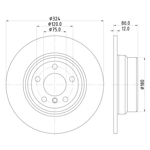 HELLA Bremsscheibe PRO High Carbon 8DD 355 127-651