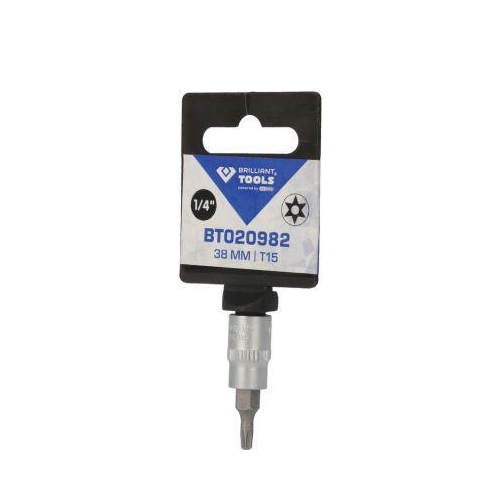 1/4 Zoll Torx-Bit-Stecknuss, mit Stirnlochbohrung, TB15 BRILLIANT TOOLS BT020982