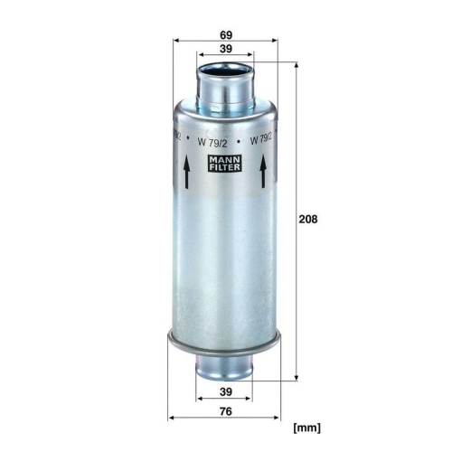 MANN-FILTER Filter, Arbeitshydraulik W 79/2