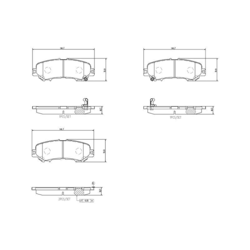 BREMBO Bremsbelagsatz, Scheibenbremse PRIME LINE P 56 132