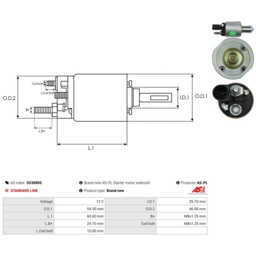 AS-PL Magnetschalter, Starter AS SS3089S
