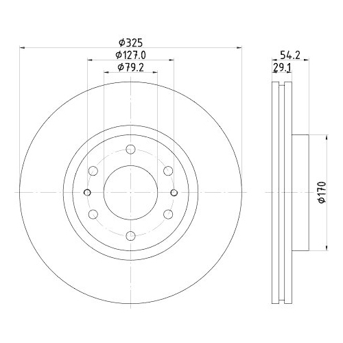 HELLA Bremsscheibe 8DD 355 117-021
