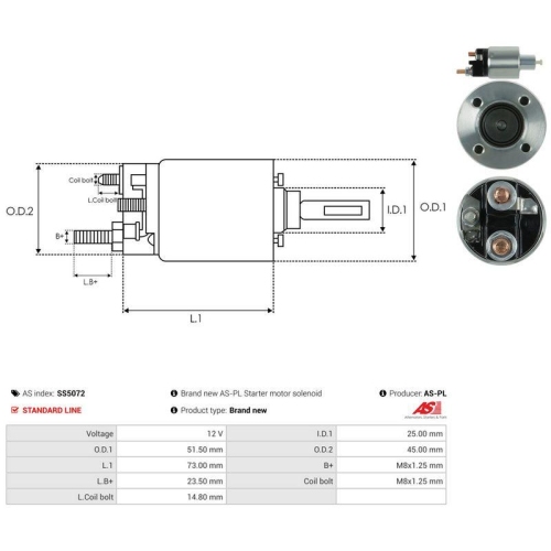 AS-PL Magnetschalter, Starter AS SS5072