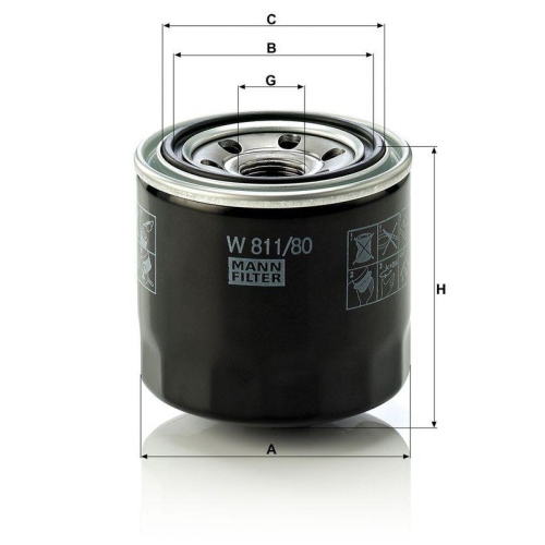 MANN-FILTER &Ouml;lfilter W 811/80