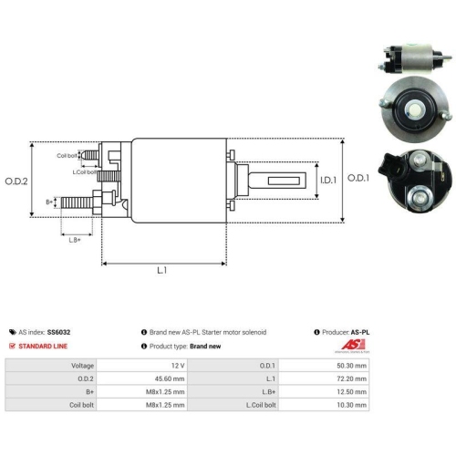 AS-PL Magnetschalter, Starter AS SS6032