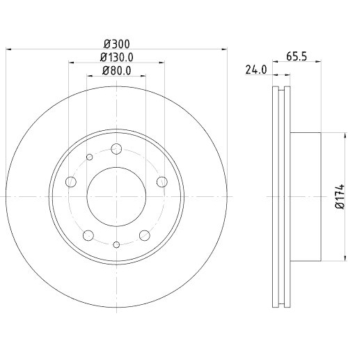 HELLA Bremsscheibe PRO High Carbon 8DD 355 127-821