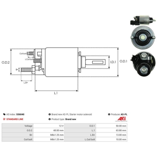 AS-PL Magnetschalter, Starter AS SS6040