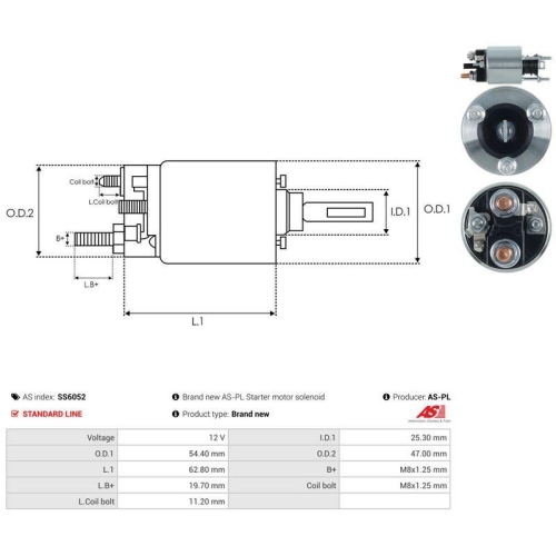 AS-PL Magnetschalter, Starter AS SS6052