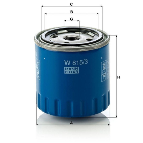 MANN-FILTER &Ouml;lfilter W 815/3